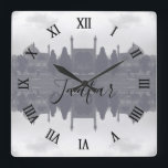 Reloj Cuadrado Vintage Iran Isfahan shah mosque gardens<br><div class="desc">Vintage Iran Isfahan shah mosque gardens</div>