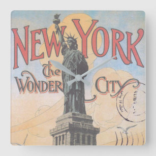 Reloj Cuadrado Vintage New York Square Wall Clock