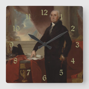 Reloj Cuadrado Vintage President portrait of George Washington