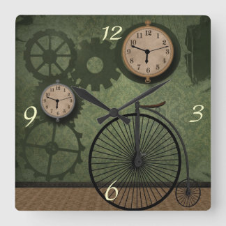 Reloj Cuadrado Vintage Steampunk Theme Wall Clock