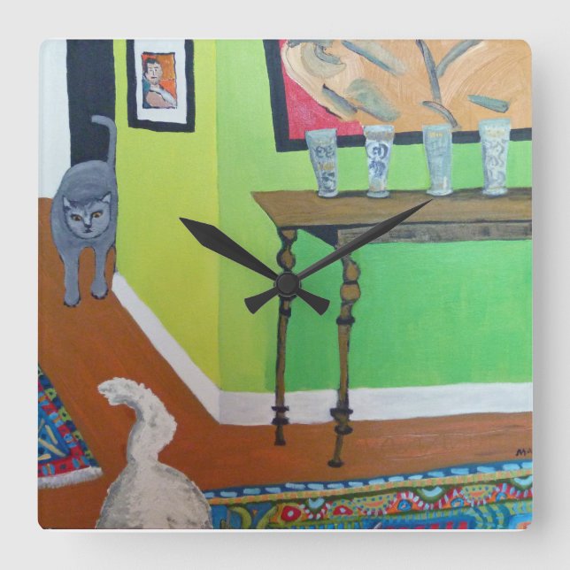 Reloj Cuadrado Violencia doméstica (Anverso)