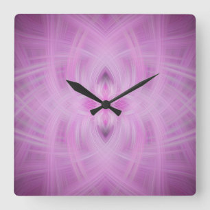 Reloj Cuadrado VIOLET - Arte fractal -