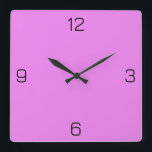 Reloj Cuadrado Violet / Lavender Magenta E82EE - Opción por nombr<br><div class="desc">Agregue un nombre, iniciales o algún texto, o mantenga el color solo. Coordenadas de color con otros elementos del almacén basadas en el nombre y el código HEX (triplete hexadecimal de seis dígitos) mostrado. Utilice este código para mezclar, hacer coincidir y personalizar de cualquier otro elemento para ir con esto,...</div>