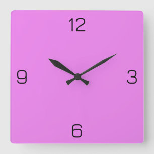 Reloj Cuadrado Violet / Lavender Magenta E82EE - Opción por nombr