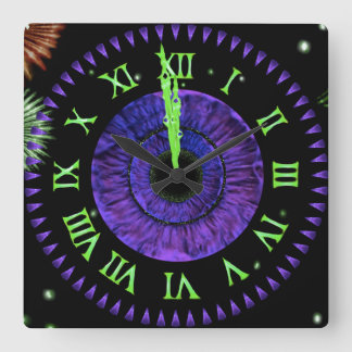 Reloj Cuadrado Violet Midnight Clock