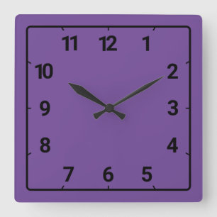 Reloj Cuadrado Violeta púrpura
