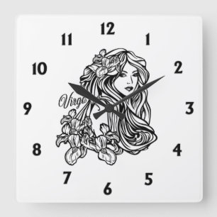 Reloj Cuadrado Virgo La Virgen Zodiaco