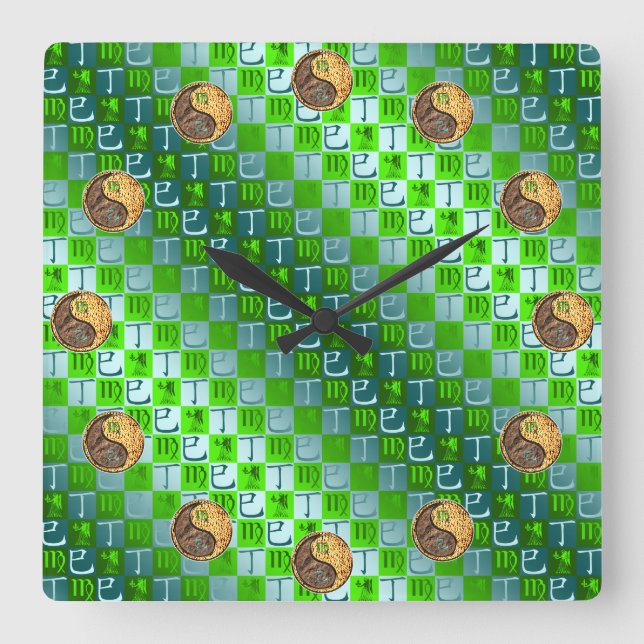 Reloj Cuadrado Virgo & Serpiente de Fuego (Anverso)