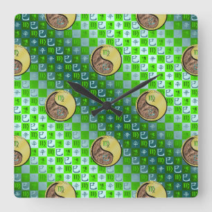 Reloj Cuadrado Virgo & Serpiente de Metal
