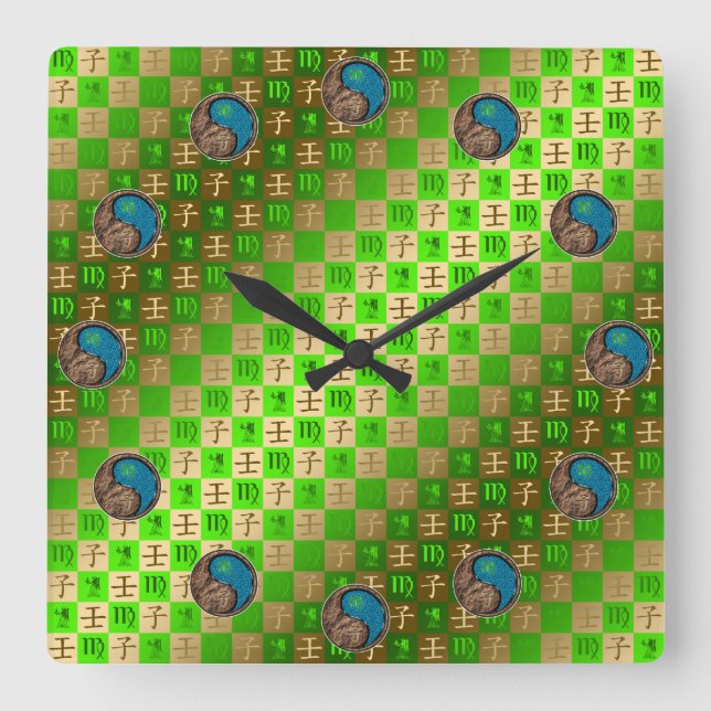 Reloj Cuadrado Virgo y Rata de Agua (Anverso)
