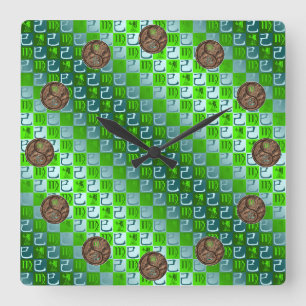 Reloj Cuadrado Virgo y Serpiente de Tierra
