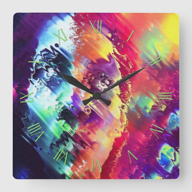 Reloj Cuadrado Visión brillante (Anverso)