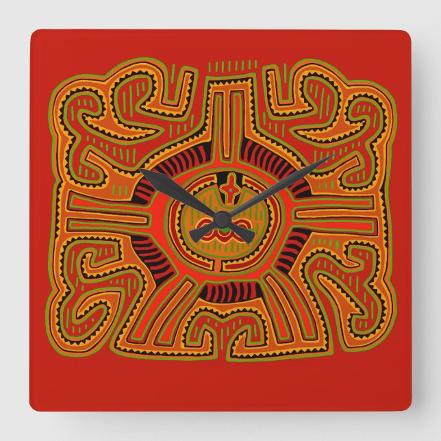 Reloj Cuadrado Visión del peyote del chamán (Anverso)