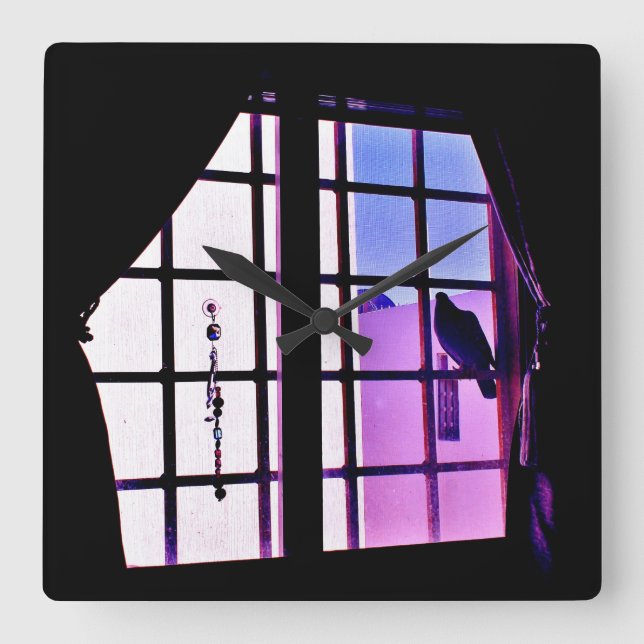 Reloj Cuadrado Vista de pichón (Anverso)