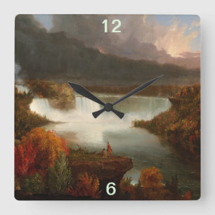 Reloj Cuadrado Vista lejana de las cataratas del Niágara