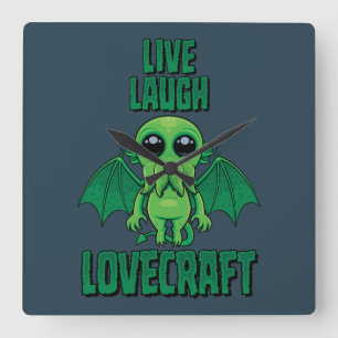 Reloj Cuadrado Vive Ríe Lovecraft Cthulhu Adorable