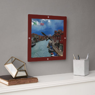 Reloj Cuadrado VNT055 VENECIA, MURANO, Véneto, Italia,