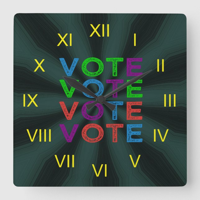 Reloj Cuadrado VOTO multicolor (Anverso)
