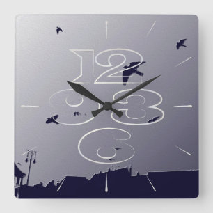 Reloj Cuadrado Vuelo azul