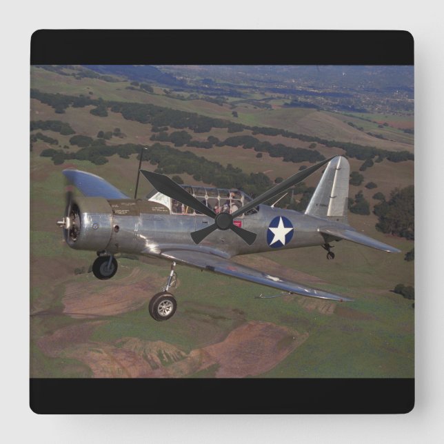 Reloj Cuadrado Vultee, BT-13, WWII_Classic Aviation (Anverso)