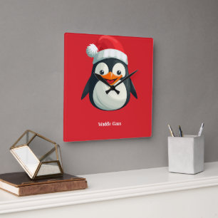 Reloj Cuadrado Waddle Claus