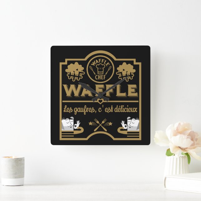 Reloj Cuadrado Waffle Chef (Hogar)