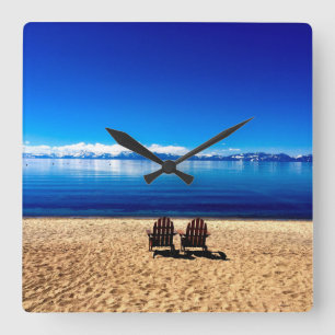 Reloj Cuadrado Waiting for Summer on Lake Tahoe