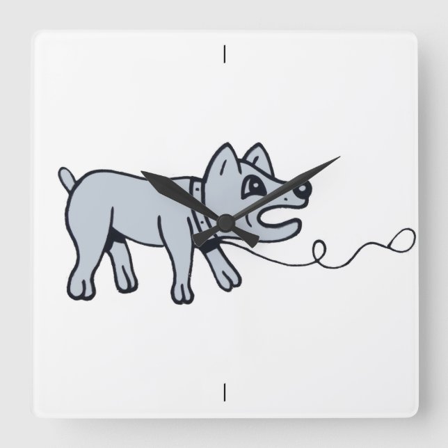 Reloj Cuadrado Walkies trombos. (Anverso)