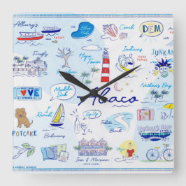 Reloj Cuadrado Wall Clock- ABC's of Hope Town