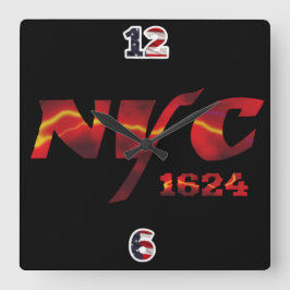 Reloj Cuadrado Wall Clock NYC 1624