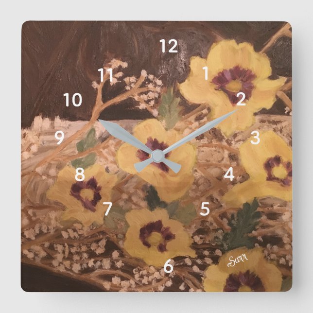 Reloj Cuadrado Wall Clock : Still Life (Anverso)