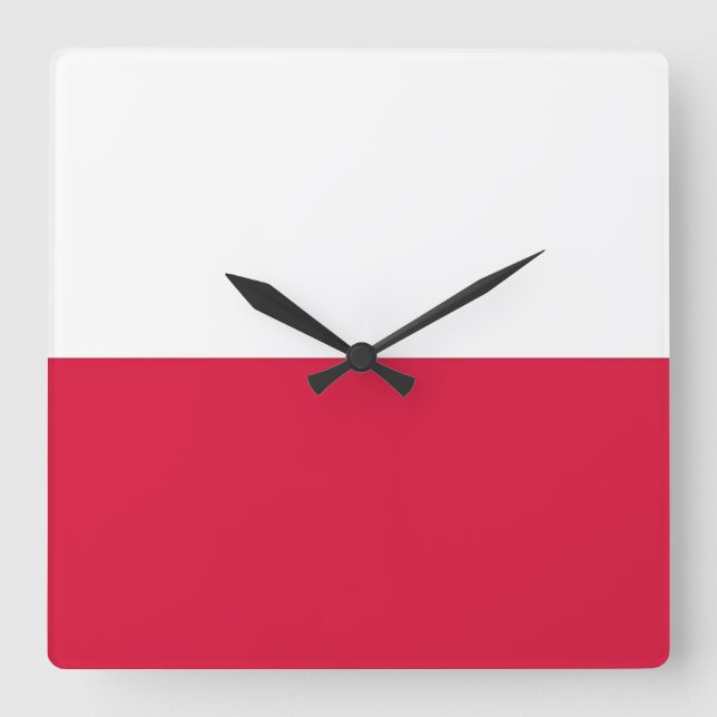 Reloj Cuadrado Wall Clock with Flag of Poland (Anverso)
