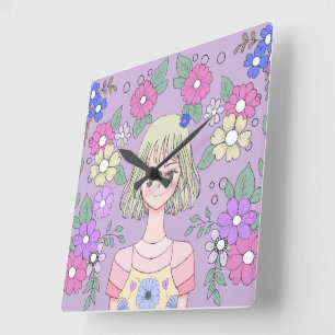 Reloj Cuadrado Wall Watch de la colección de yume no Hana