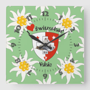 Reloj Cuadrado Wallis Valais Schweiz Suisse Uhr