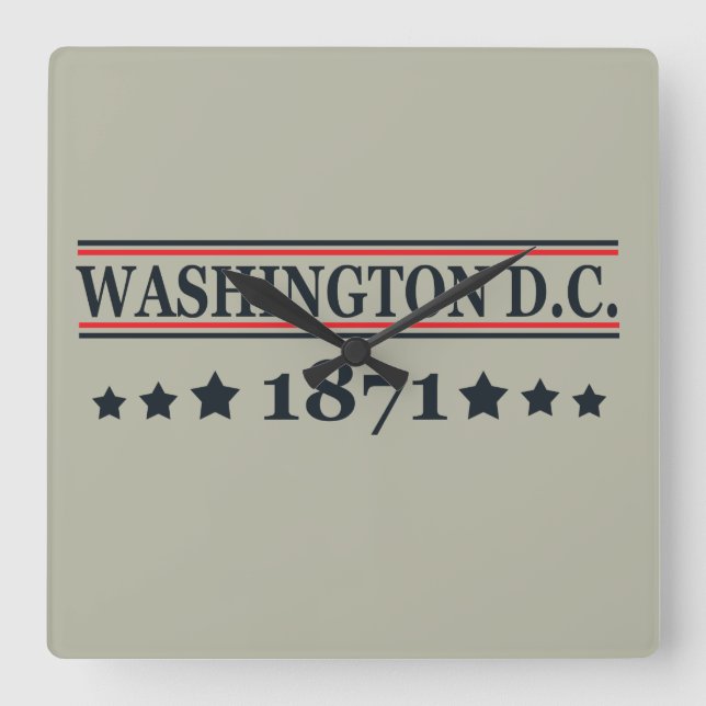 Reloj Cuadrado washington dc (Anverso)