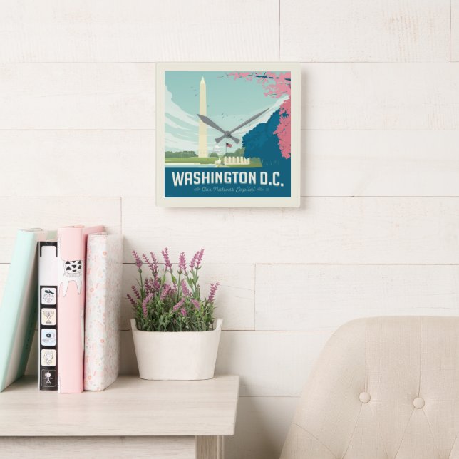 Reloj Cuadrado Washington DC | Capital de nuestra nación (Sala de lectura)