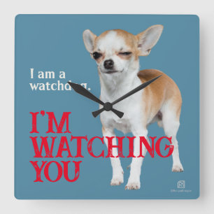 Reloj Cuadrado Watchdog Chihuahua - Personalizable
