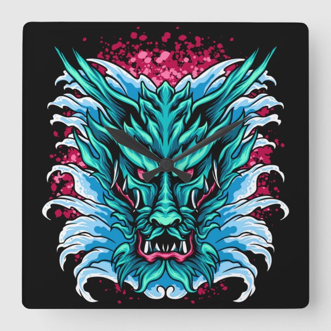 Reloj Cuadrado Water Dragon (Anverso)