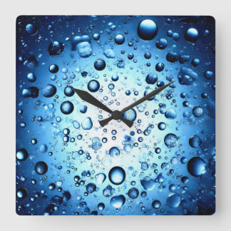 Reloj Cuadrado water droplets