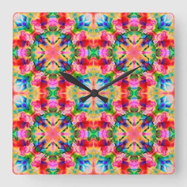Reloj Cuadrado Watercolor ornament (Anverso)