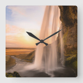 Reloj Cuadrado Waterfalls Wall Clock