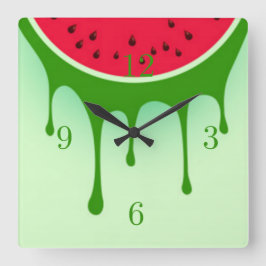 Reloj Cuadrado Watermelon art