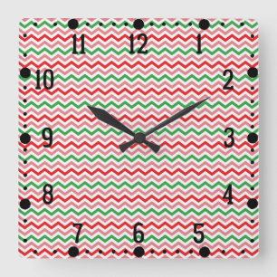 Reloj Cuadrado Watermelon Summer Zigzag Stripes Pattern-56209