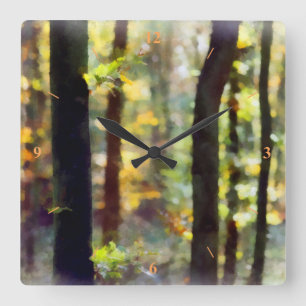 Reloj Cuadrado Watery Woods