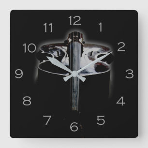 Reloj Cuadrado Wccn de números grises 1