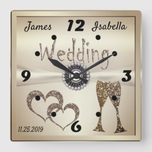 Reloj Cuadrado Wedding Anniversary Gifts for Couples Congratulati