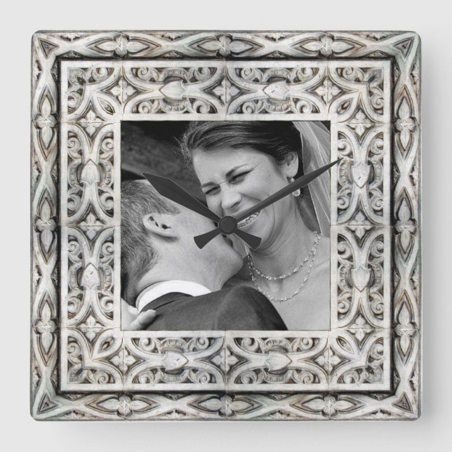 Reloj Cuadrado wedding memory photo clock (Anverso)