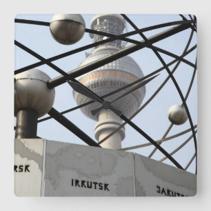 Reloj Cuadrado Weltzeituhr Fernsehturm Berlin