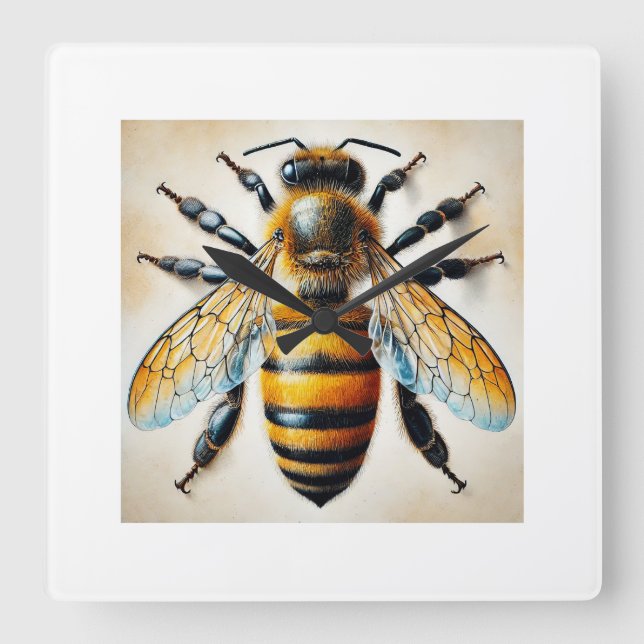 Reloj Cuadrado Western honeybee Apis mellifera 250924IREF244 - Wa (Anverso)