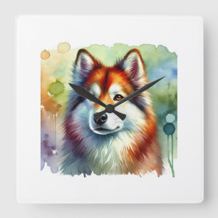 Reloj Cuadrado Western Siberian Laika Dog 031124AREF105 - Waterco